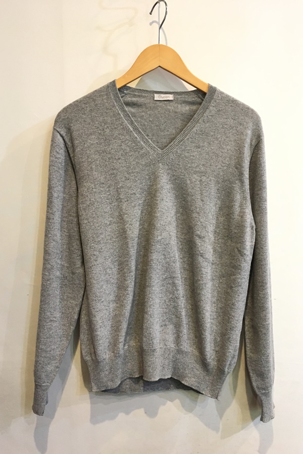 クルチアーニ Cruciani カシミヤVネックニット cashmere100％ グレー ...