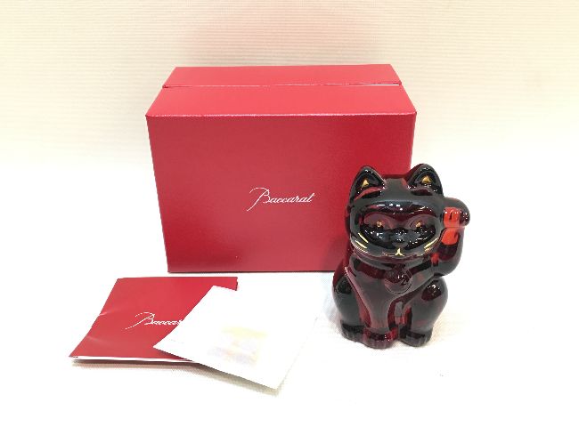 バカラ Baccarat ラッキーキャット Lucky Cat 招き猫 置物 オブジェ